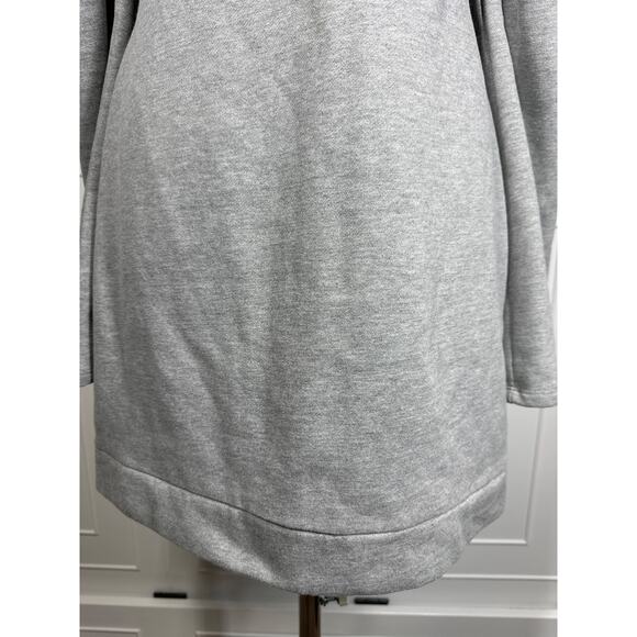 Michael Costello x Revolve Cold Shoulder Mini Dress Gray Designer Sweatshirt M - Picture 8 of 13